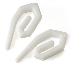 QUERGO White Curtain Hooks