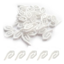 QUERGO White Curtain Hooks