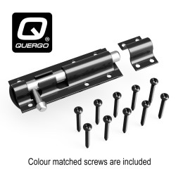 QUERGO Straight Tower Bolt Black 100mm (4")