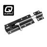 QUERGO Straight Tower Bolt Black 100mm (4")