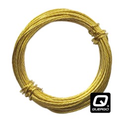 QUERGO Brass Picture Frame Wire, Picture Hanging Wire, 3.5 Metres (11.5 feet), 6kg (13lb) Breakweight