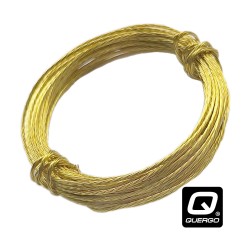 QUERGO Brass Picture Frame Wire, Picture Hanging Wire, 3.5 Metres (11.5 feet), 6kg (13lb) Breakweight