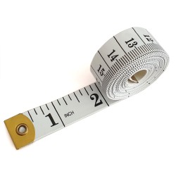 Dual Sided Measuring Tape 150cm White