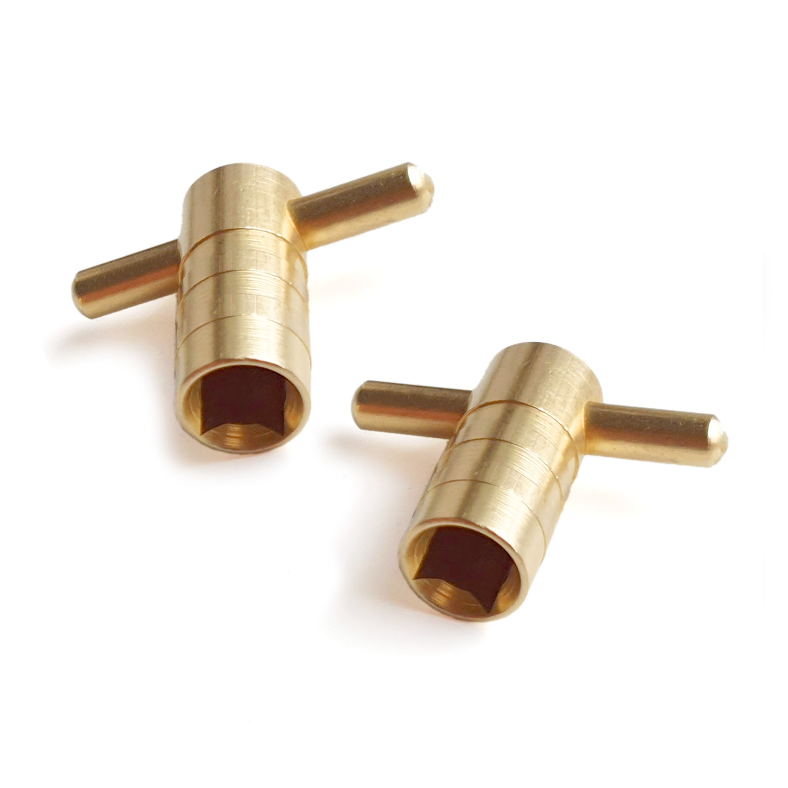 Two brass utility keys